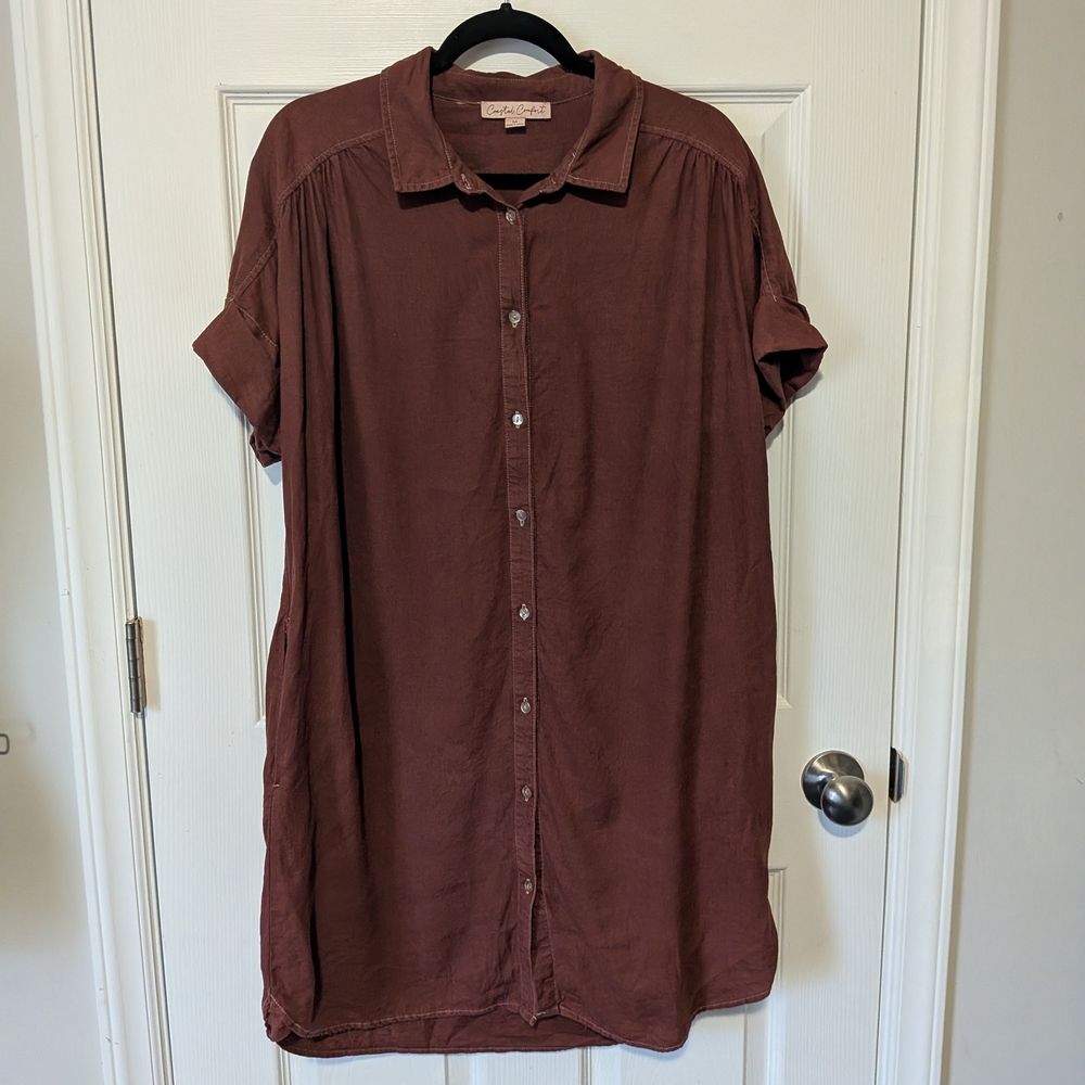 Button-Front Shirt Dress